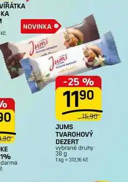 Flop JUMS TVAROHOVÝ DEZERT vybrané druhy nabídka