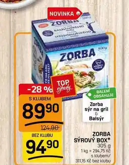 Flop ZORBA SÝROVÝ BOX nabídka