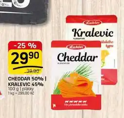 Flop CHEDDAR 50% | KRALEVIC 45% 100 g | plátky nabídka