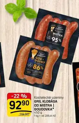 Flop GRIL KLOBÁSA OD MISTRA | GOUDOVKA nabídka