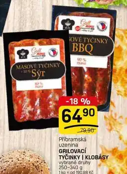 Flop GRILOVACÍ TYČINKY | KLOBÁSY vybrané druhy nabídka