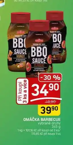 Flop OMÁČKA BARBECUE vybrané druhy nabídka