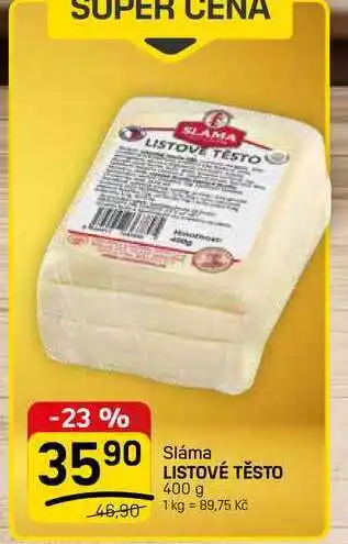 Flop LISTOVÉ TĚSTO nabídka