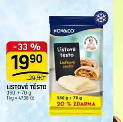 Flop LISTOVÉ TĚSTO 350+70 g nabídka