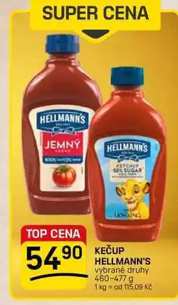 Flop KEČUP HELLMANN'S vybrané druhy nabídka