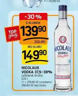 Flop NICOLAUS VODKA 37,5-38% vybrané druhy nabídka