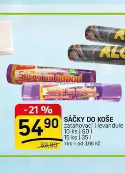 Flop SÁČKY DO KOŠE 90 zatahovací | levandule 10ks/60l nabídka