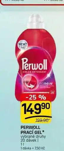 Flop PERWOLL PRACÍ GEL* vybrané druhy 20 dávek nabídka