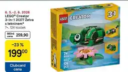 Tesco LEGO Creator 3-in-1 31377 Želva s leknínem 7+, 124 kostek nabídka
