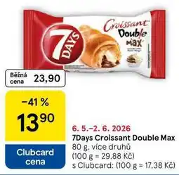 Tesco 7Days Croissant Double Max, 80 g, více druhů nabídka