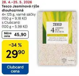 Tesco Tesco Jasmínová rýže dlouhozrnná, 4x 125 g, varné sáčky nabídka