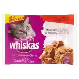 Tesco Whiskas kapsičky 4 x 85g, vybrané druhy 340g nabídka