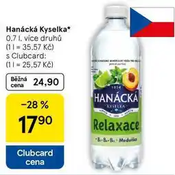 Tesco Hanácká Kyselka, 0.7 l, více druhů nabídka