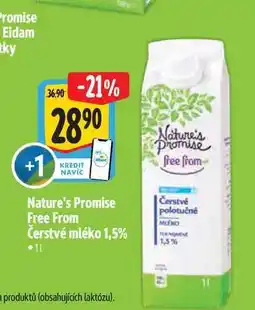 Albert Nature's Promise free from Čerstvé polotučné mléko nabídka