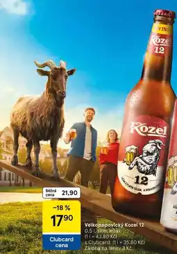 Tesco Velkopopovický Kozel 12, 0,5 l, sklo, ležák nabídka