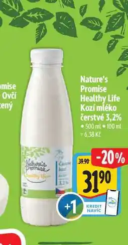 Albert Nature's Promise Healthy Life Kozí mléko čerstvé 3,2% nabídka