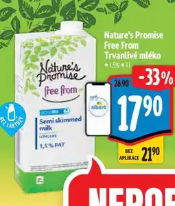 Albert Nature's Promise Free From Trvanlivé mléko 1,5% nabídka