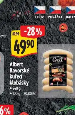 Albert Albert Bavorské kuřecí klobásky nabídka