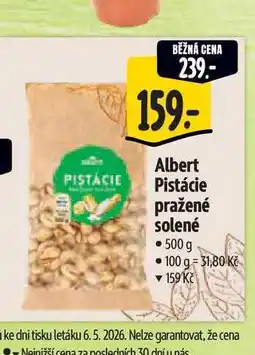 Albert Albert Pistácie pražené solené nabídka