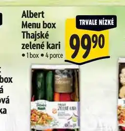 Albert Albert Menu box Thajské zelené kari 1 box nabídka