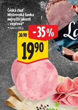Albert Česká chuť Mistrovská šunka nejvyšší jakosti - vepřová nabídka