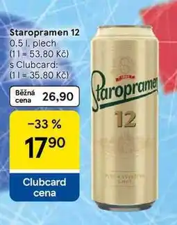 Tesco Staropramen 12, 0.5 l, plech nabídka