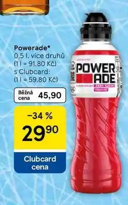 Tesco Powerade, 0,5 l. více druhů nabídka