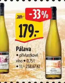 Albert Pálava přívlastkové víno nabídka