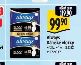 Albert Always Dámské vložky 12 ks nabídka