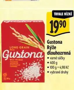 Albert Gustona dlouhozrnná rýže varné sáčky nabídka