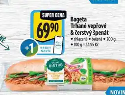 Albert Bageta Trhané vepřové & čerstvý špenát nabídka
