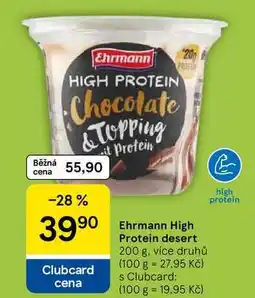 Tesco Ehrmann High Protein desert, 200 g, více druhů nabídka