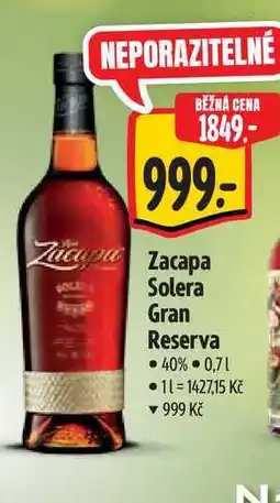 Albert Zacapa Solera Gran Reserva 40% 0,71 nabídka