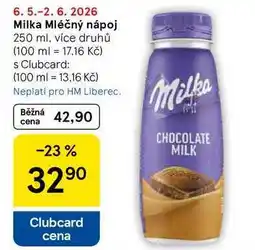 Tesco Milka Mléčný nápoj nabídka