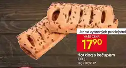 Hruška Hot dog s kečupem nabídka