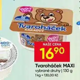 Hruška Milko Tvaroháček 130g, vybrané druhy nabídka