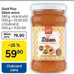 Tesco Gold Plus Džem extra, 340 g, více druhů nabídka
