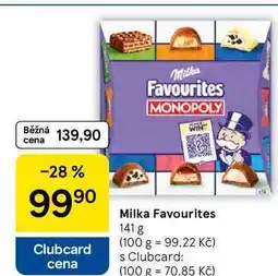 Tesco Milka Favourites nabídka