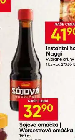 Hruška maggi Worcestrová omáčka nabídka