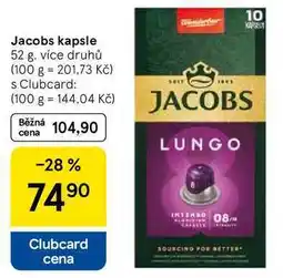Tesco Jacobs kapsle nabídka