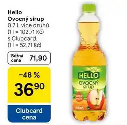 Tesco Hello Ovocný sirup nabídka
