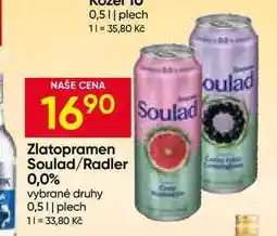 Hruška Zlatopramen Soulad/Radler 0,0% vybrané druhy 0,5l plech nabídka