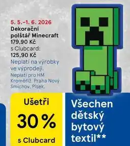 Tesco Dekorační polštář Minecraft nabídka