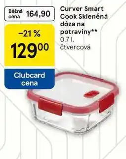 Tesco Curver Smart Cook Skleněná dóza na potraviny, 0,7 l, čtvercová nabídka