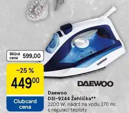 Tesco DAEWOO DSI-9244 Žehlička, 2200 W. nádrž na vodu 270 ml. s regulací teploty nabídka