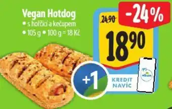 Albert Vegan Hotdog nabídka