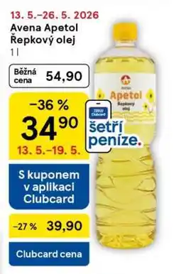 Tesco Avena Apetol Řepkový olej nabídka