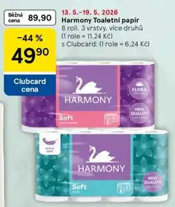 Tesco Harmony toaletní papír nabídka