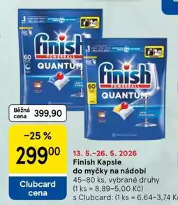 Tesco Finish Kapsle do myčky na nádobí nabídka