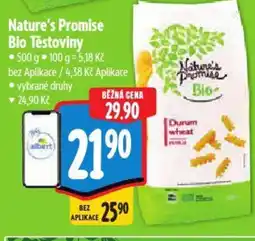 Albert Nature's Promise Bio Těstoviny nabídka